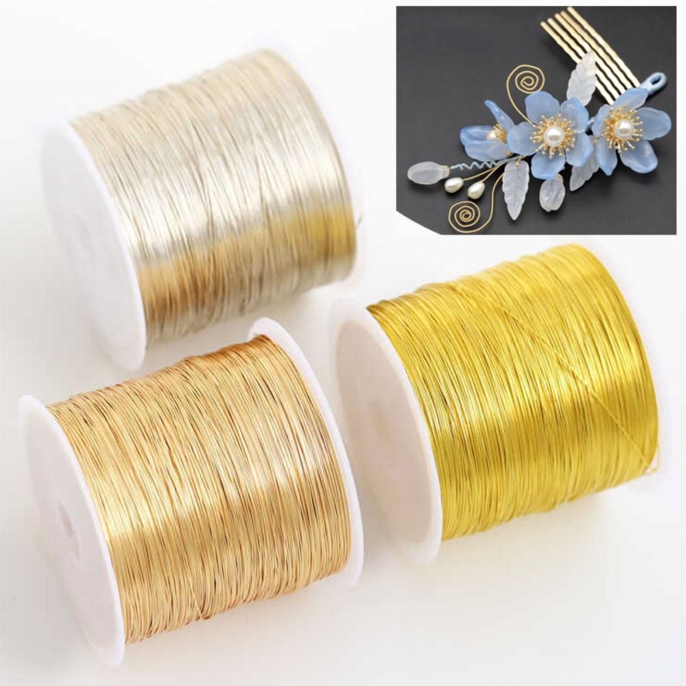 Copper Wire Roll - 100 m/Rolle, vergoldeter, farbkonservierender Legierungs-Kupferdraht, 0,3