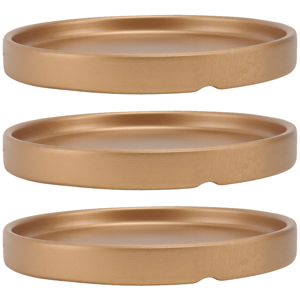 Drip Tray Saucer - 3 Stück Blumentopf-Untersetzer, runde Keramik-Blumentöpfe, Abtropfschalen,