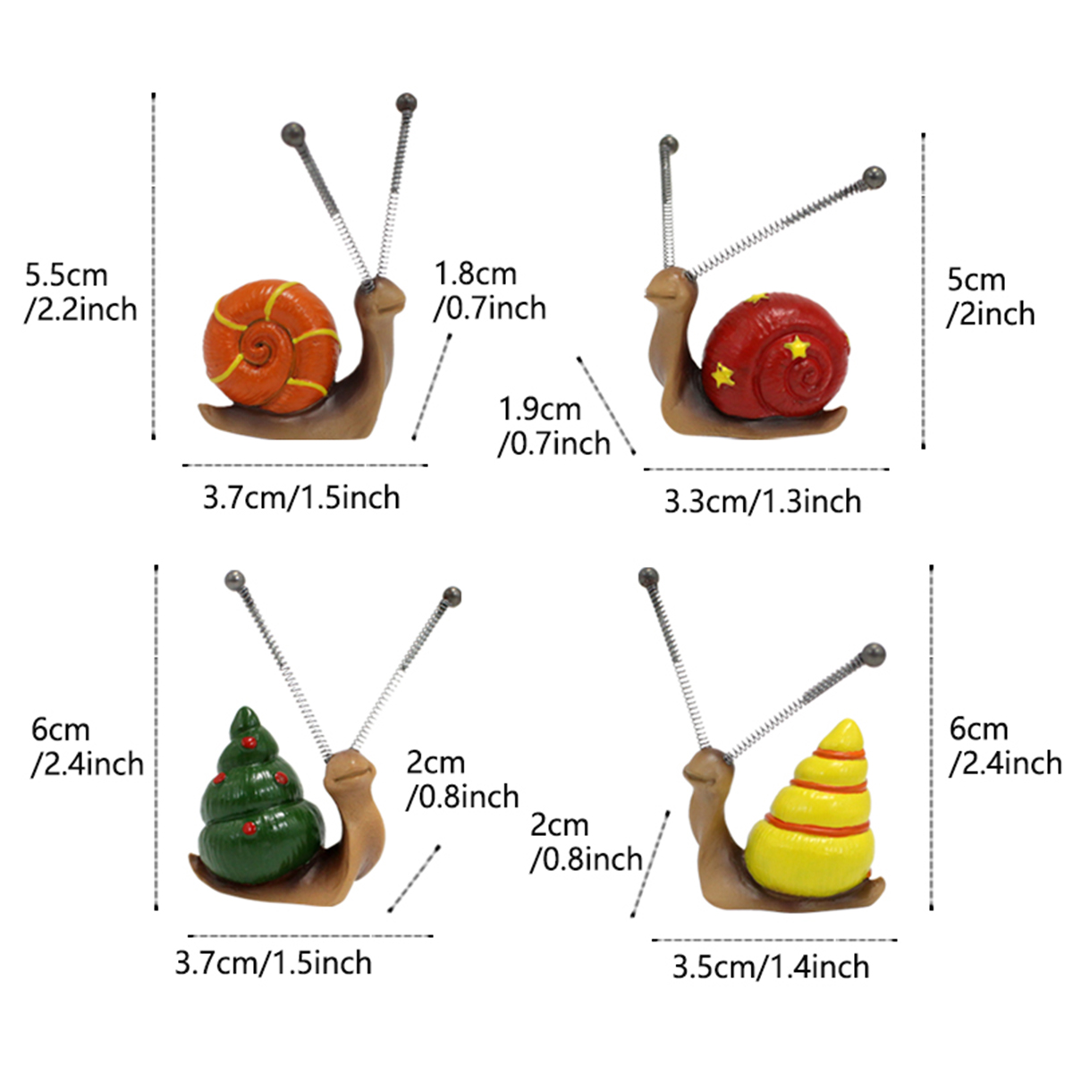 4 Stück, Mini-Schnecken-Skulpt – Bonsai Garden Art Bewertung und Preis