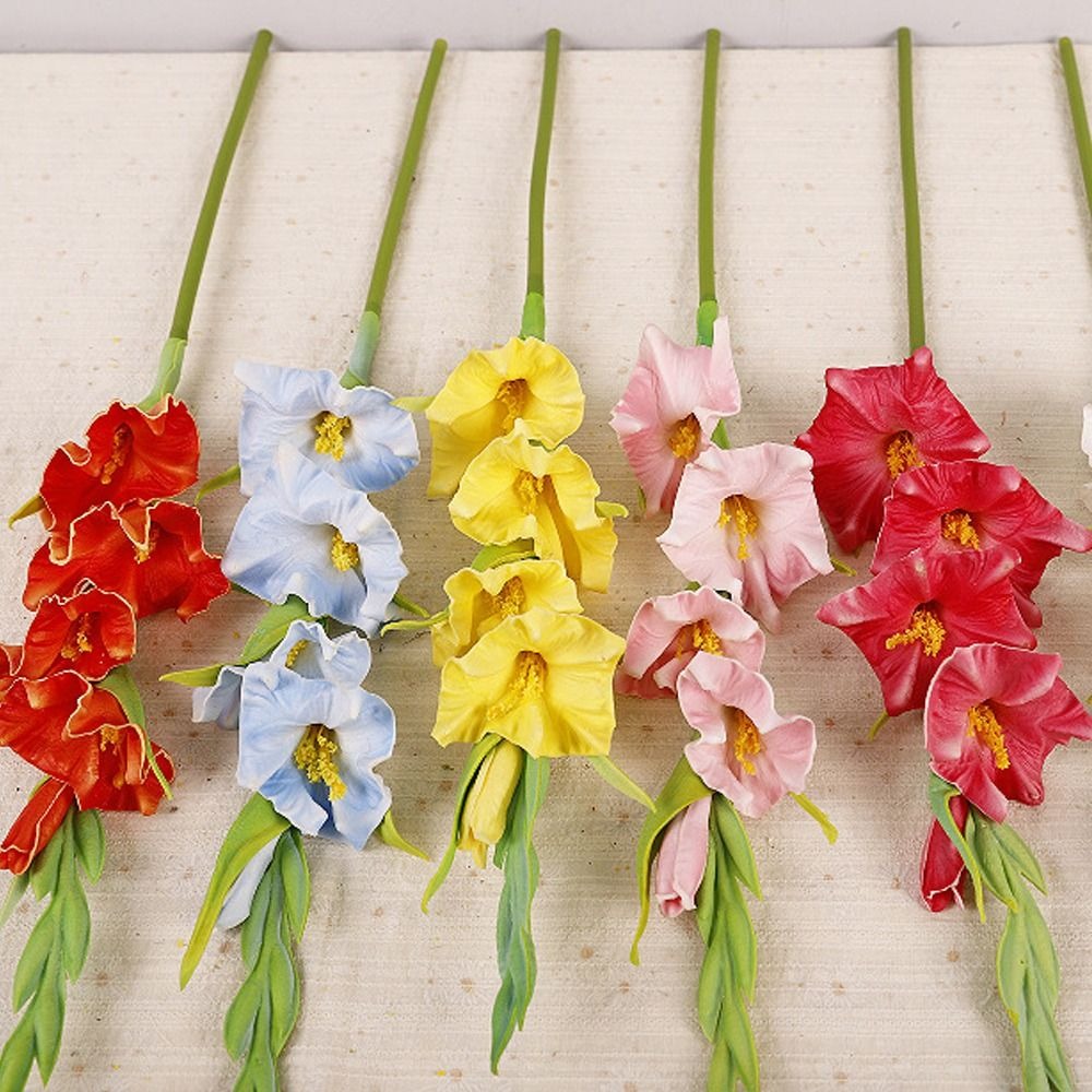 PU-Kunststoff-Gladioluszweige, – Bonsai Garden Art Bewertung und Preis